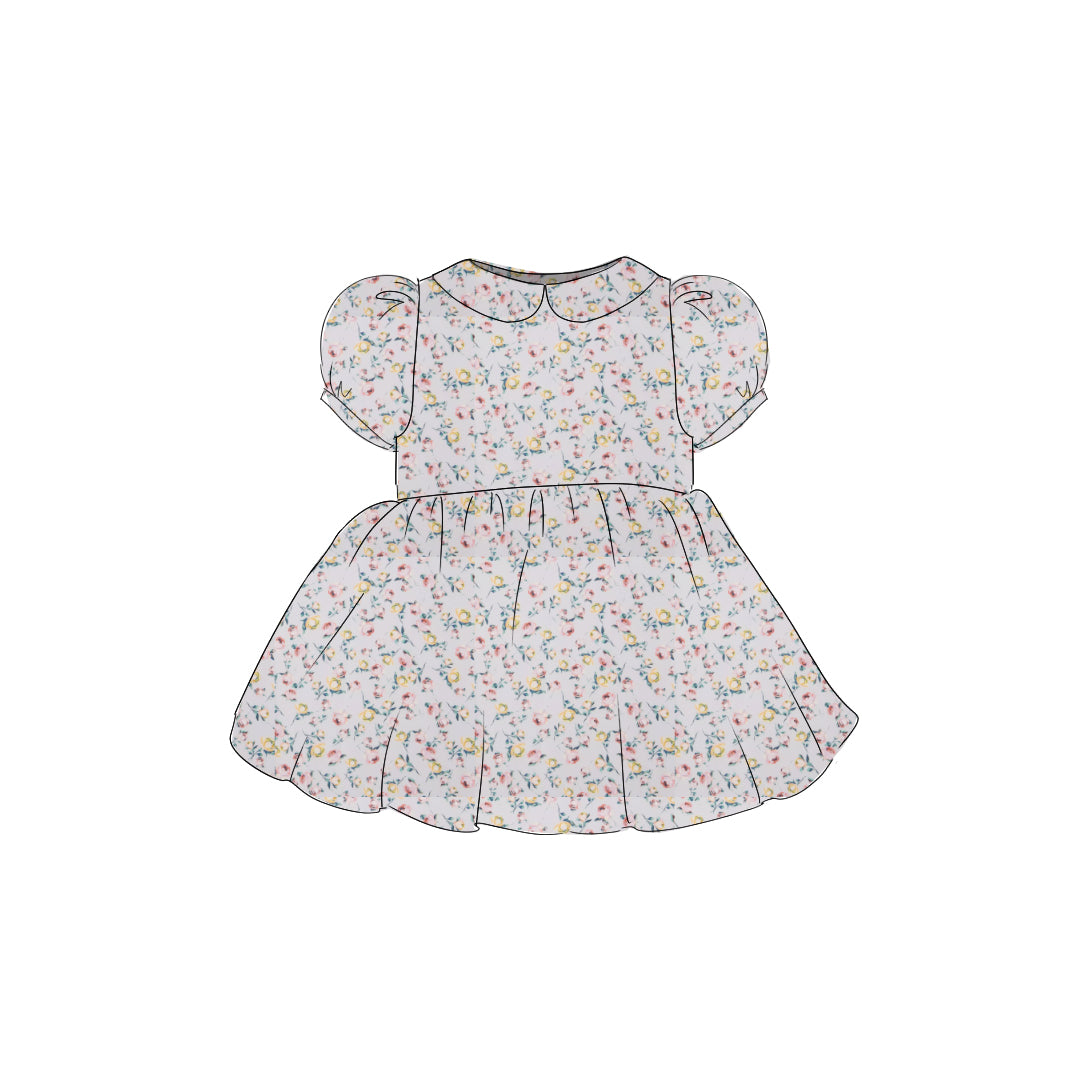 Rosebuds - Vintage Style Basque Dress