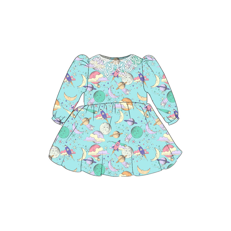 Solar System - Vintage Style Basque Dress