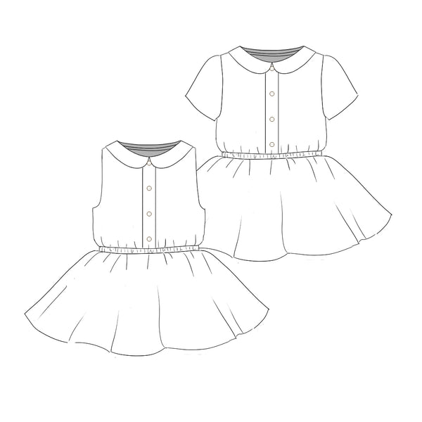 Custom Fabric - Button Front Twirl Dress