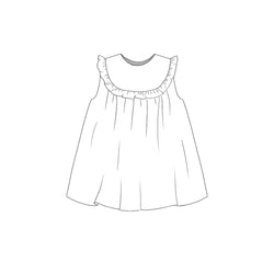 Custom Fabric - Ruffle Bib Dress