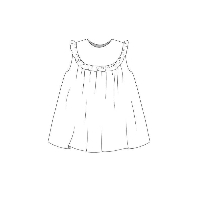 Custom Fabric - Ruffle Bib Dress