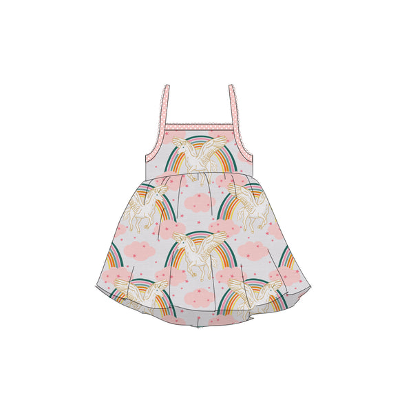 Unicorn Rainbow - Tie Back Sundress